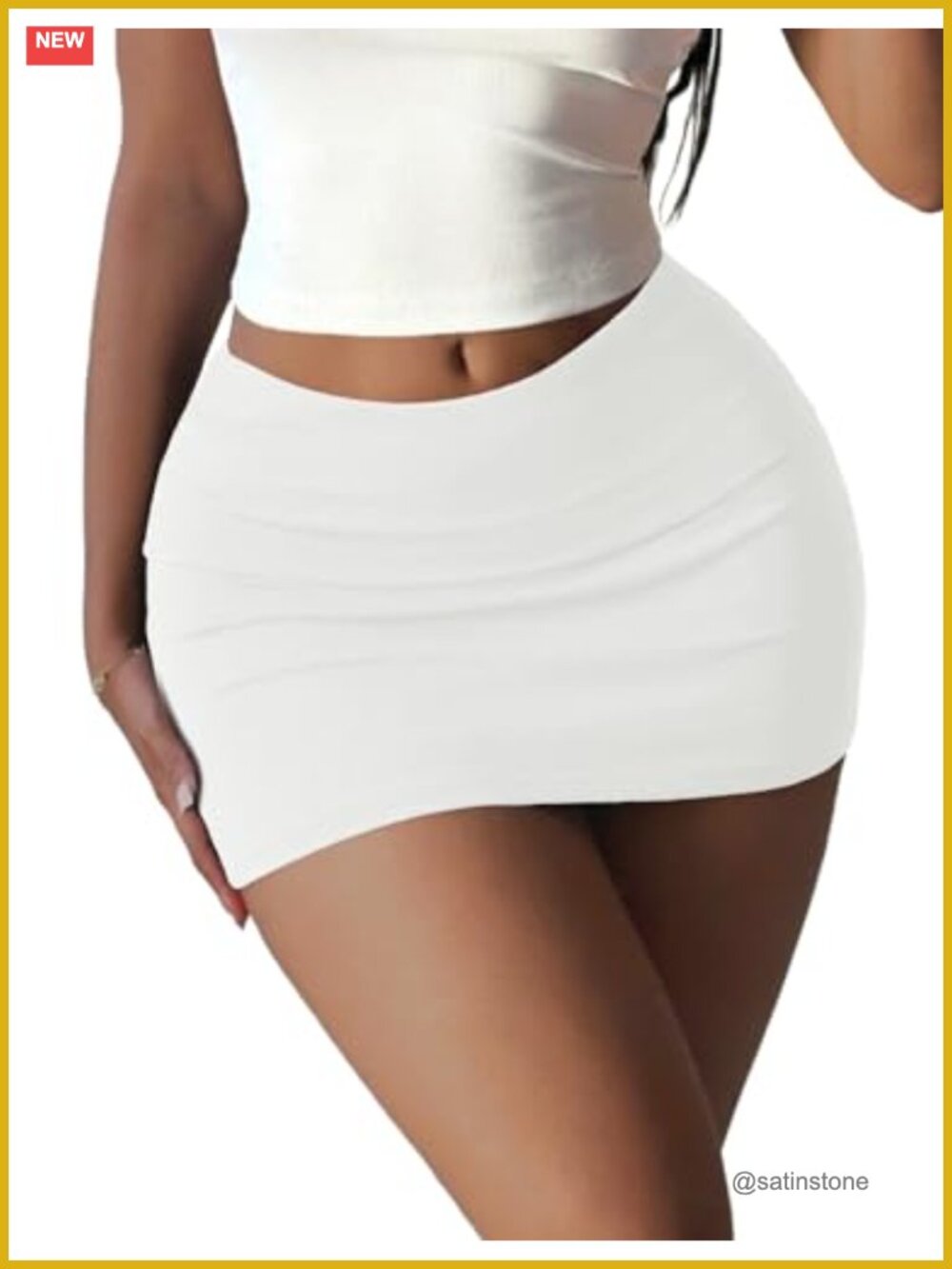 Women's Low Rise Fold-Over Bodycon Mini Skirt Y2K Streetwear